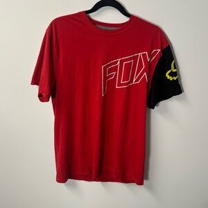 FOX RACING men's red black graphic tech tee, L.